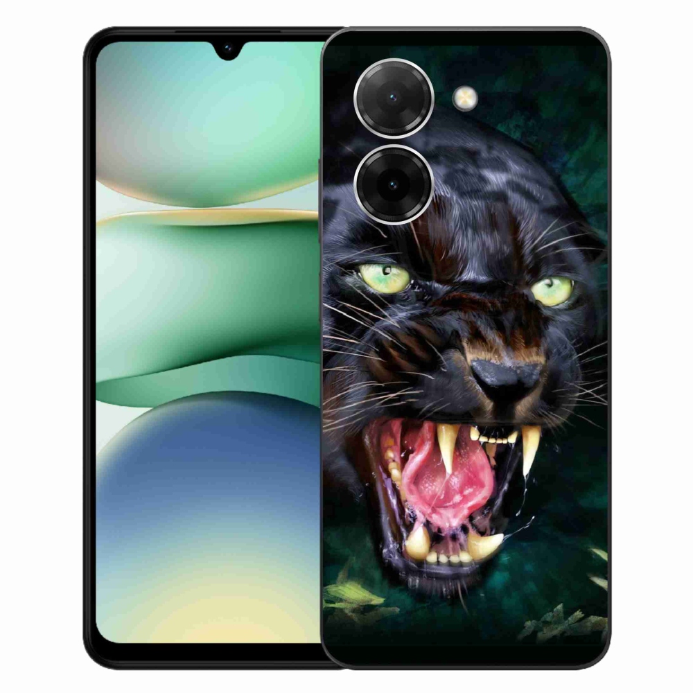 Gelový kryt mmCase na Xiaomi Redmi A5 (171.7x77.8x8.3mm) - rozzuřený černý panter