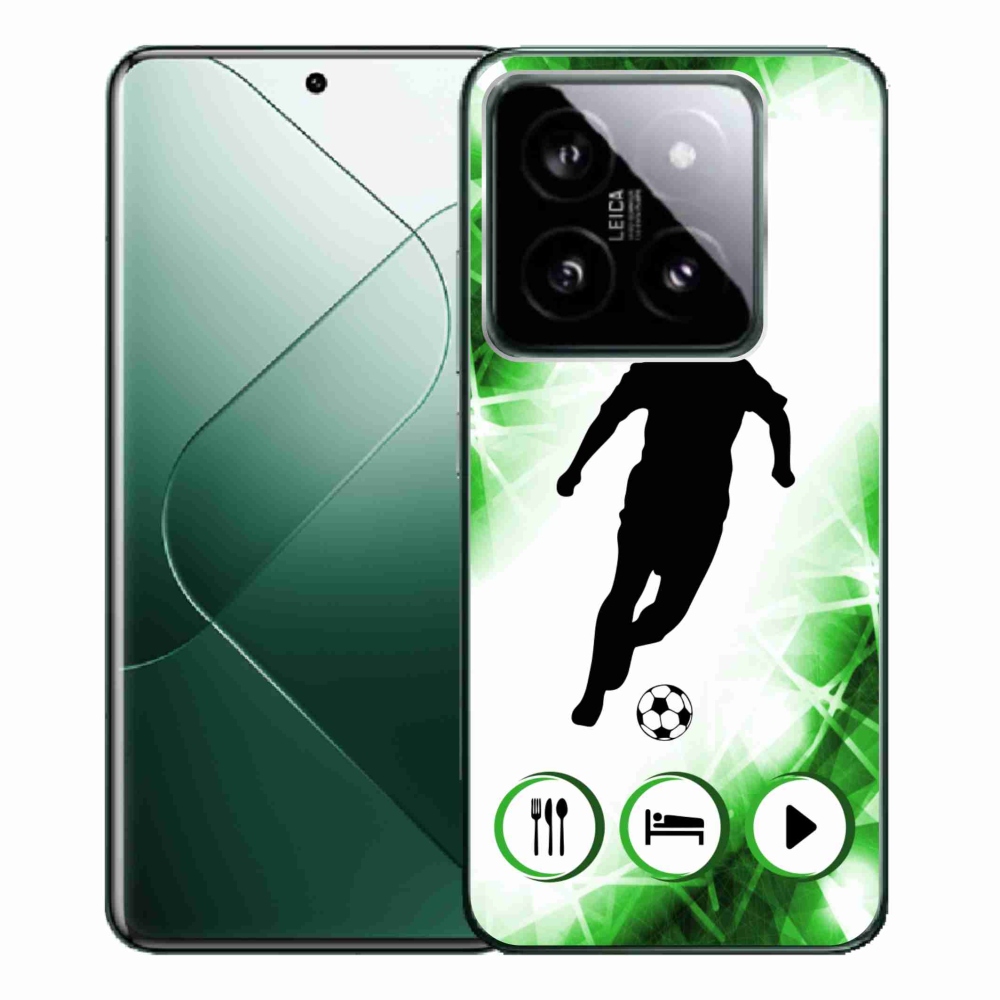 Gelový kryt mmCase na Xiaomi 14 Pro - fotbalista