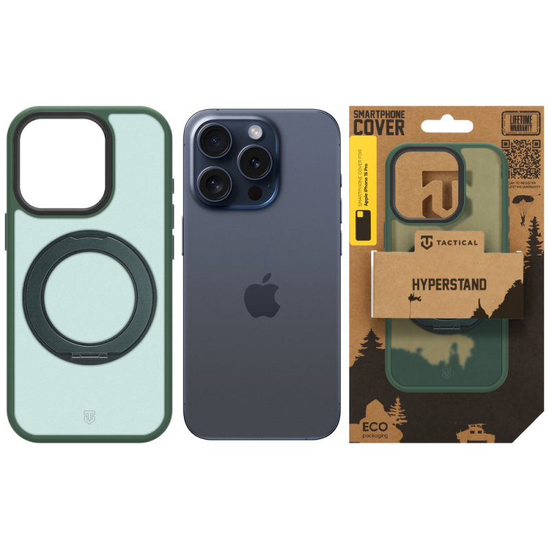 Tactical MagForce Hyperstand Kryt pro Apple iPhone 15 Pro Forest Green