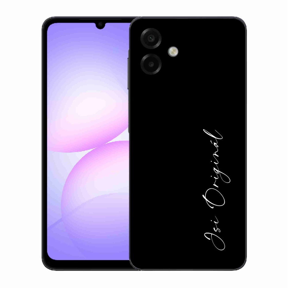 Gelový kryt mmCase na Samsung Galaxy A07 4G - jsi originál černé pozadí