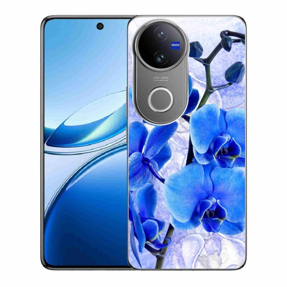 Gelový kryt mmCase na Vivo V50 5G - modré květy