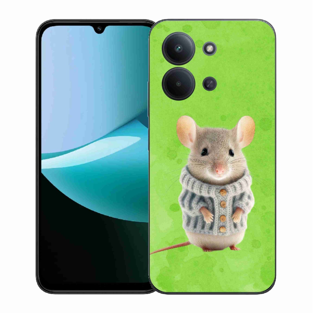 Gelový kryt mmCase na Xiaomi Redmi 15C 4G (171mm)/Poco C85 4G (171mm) - myška ve svetru
