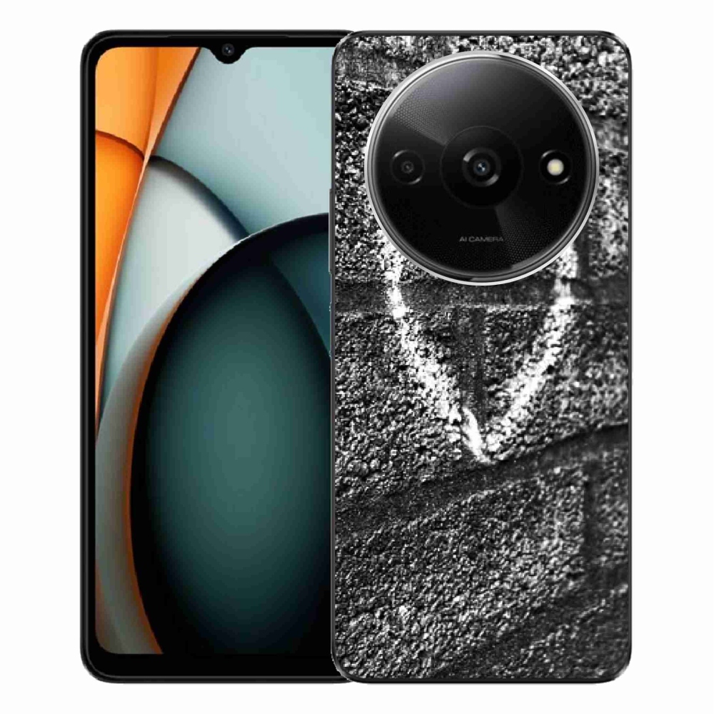 Gelový kryt mmCase na Xiaomi Redmi A3 - srdce na zdi