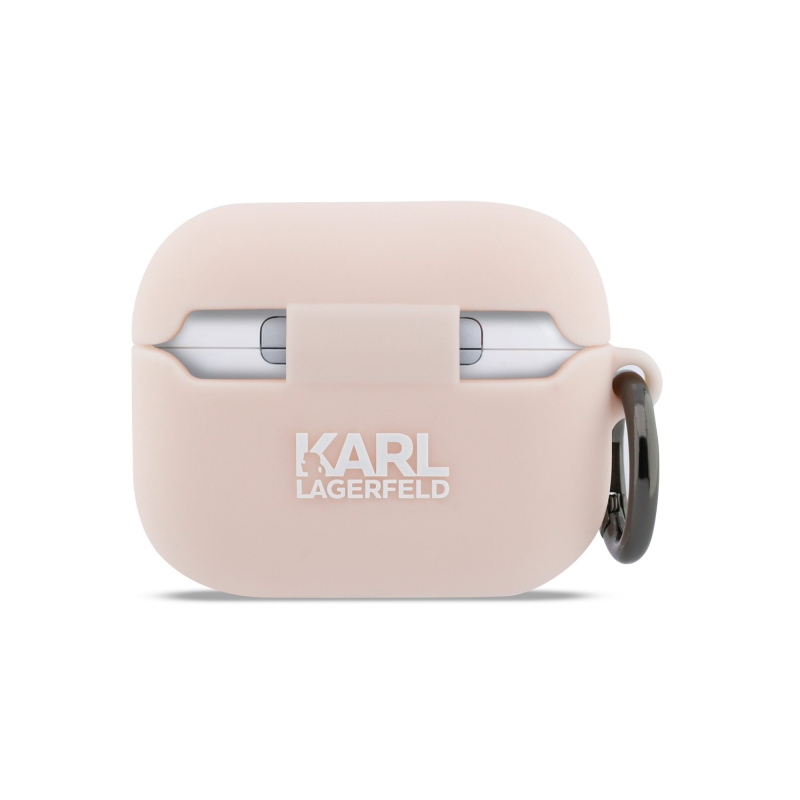Karl Lagerfeld 3D Logo NFT Choupette Head Silikonové Pouzdro pro AirPods Pro 3 Pink