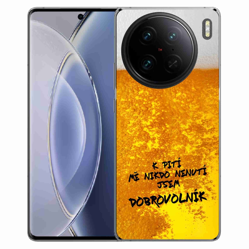 Gelový kryt mmCase na Vivo X90 Pro - pivní motiv 4
