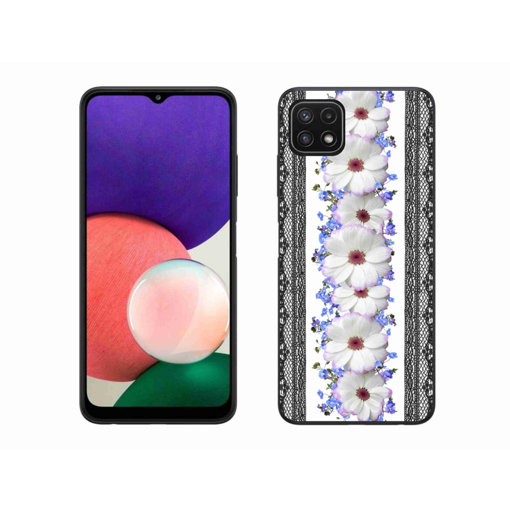 Gelový kryt mmCase na Samsung Galaxy A22 5G - květiny 8