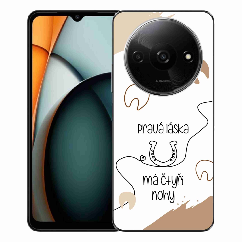 Gelový kryt mmCase na Xiaomi Redmi A3  - koňský motiv bílé pozadí