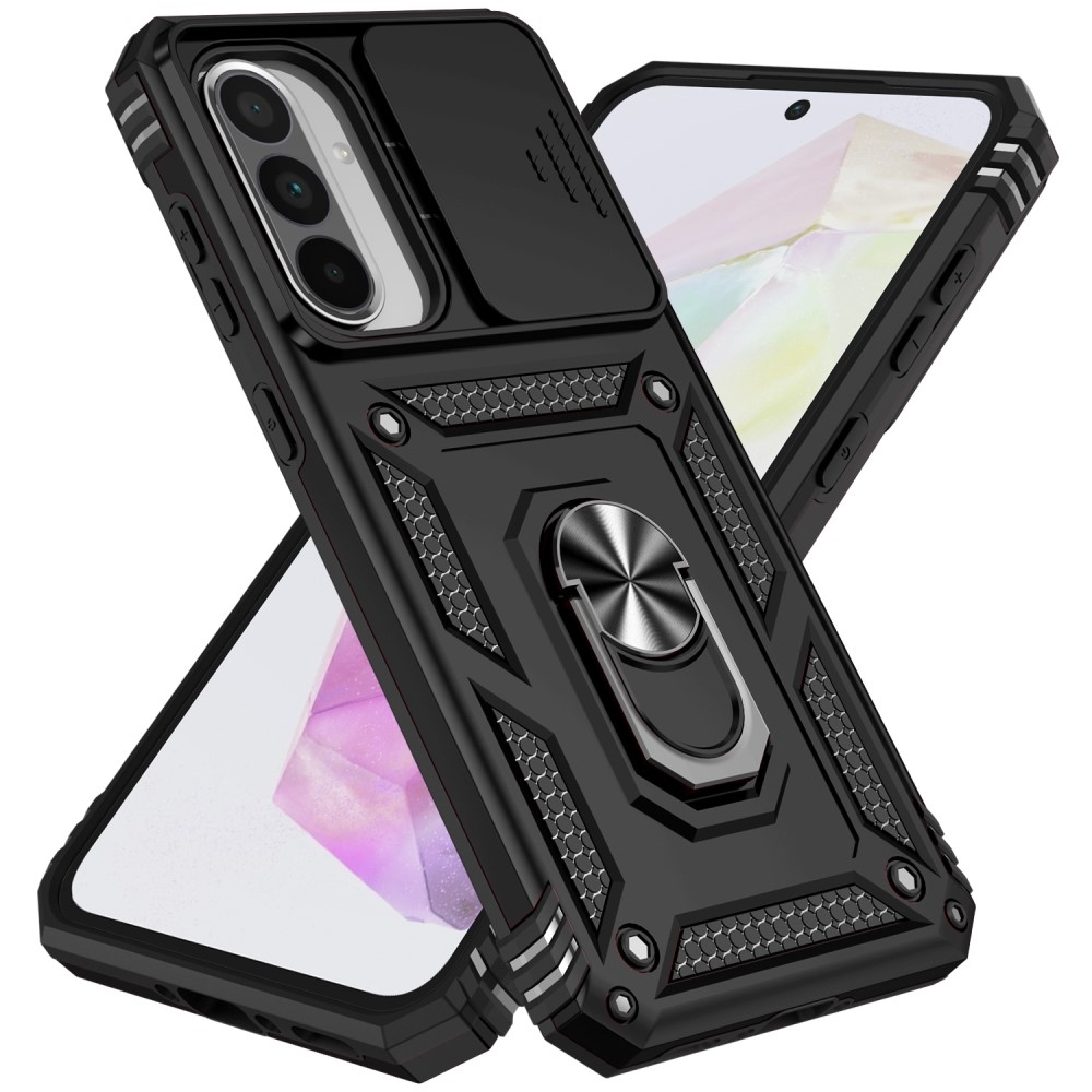 Ring odolný kryt na Samsung Galaxy A36 5G - černý