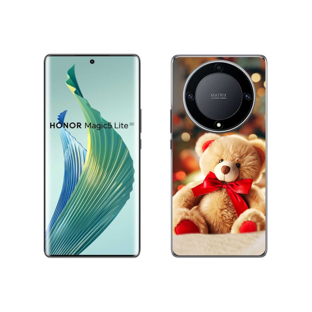 Gelový kryt mmCase na Honor Magic 5 Lite 5G - plyšový medvídek