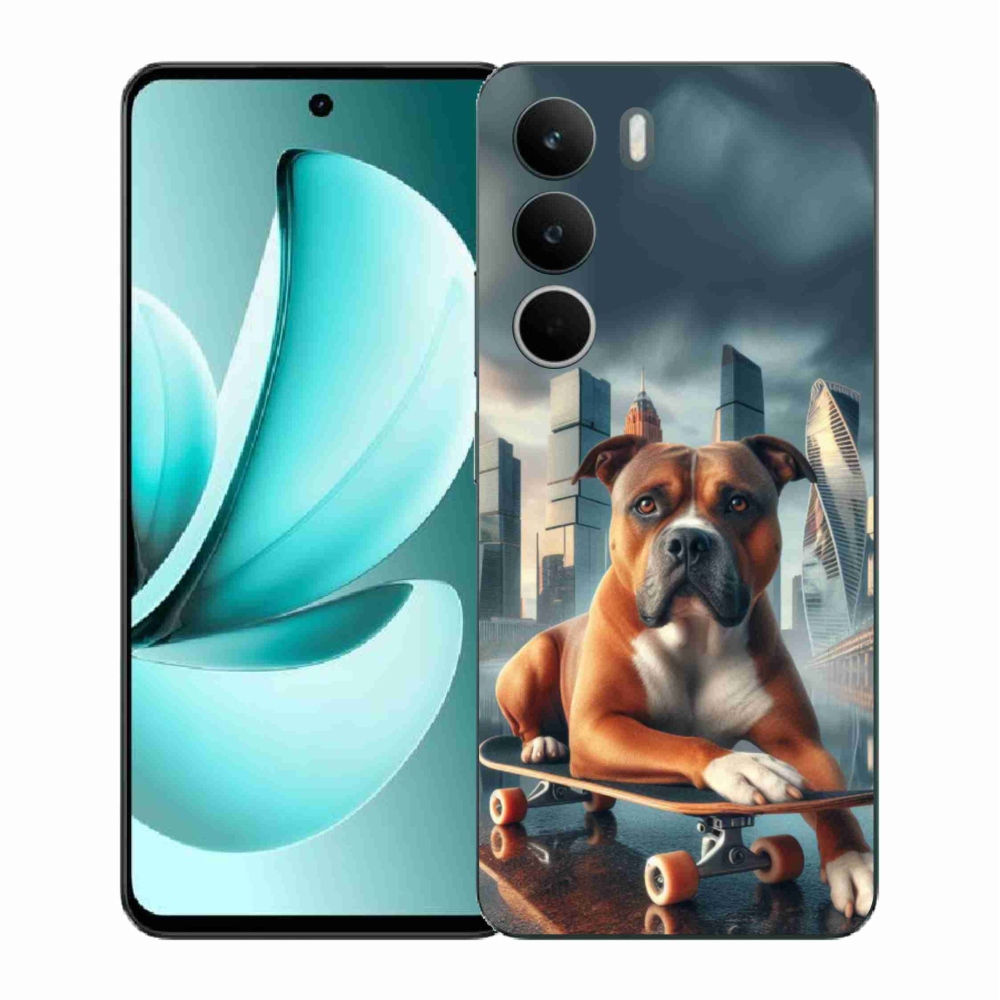 Gelový kryt mmCase na Realme C71 - pes na skateboardu