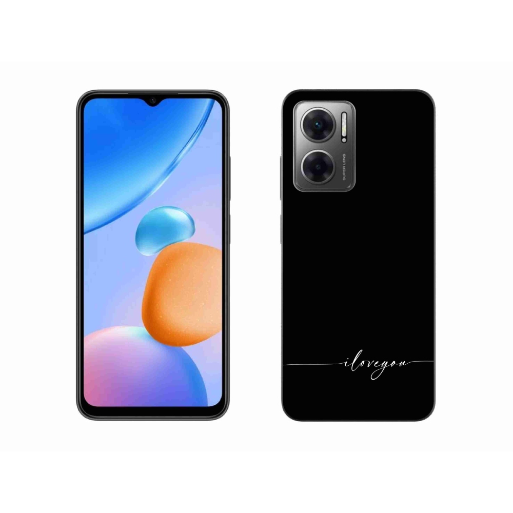 Gelový kryt mmCase na Xiaomi Redmi 10 5G - I love you černé pozadí