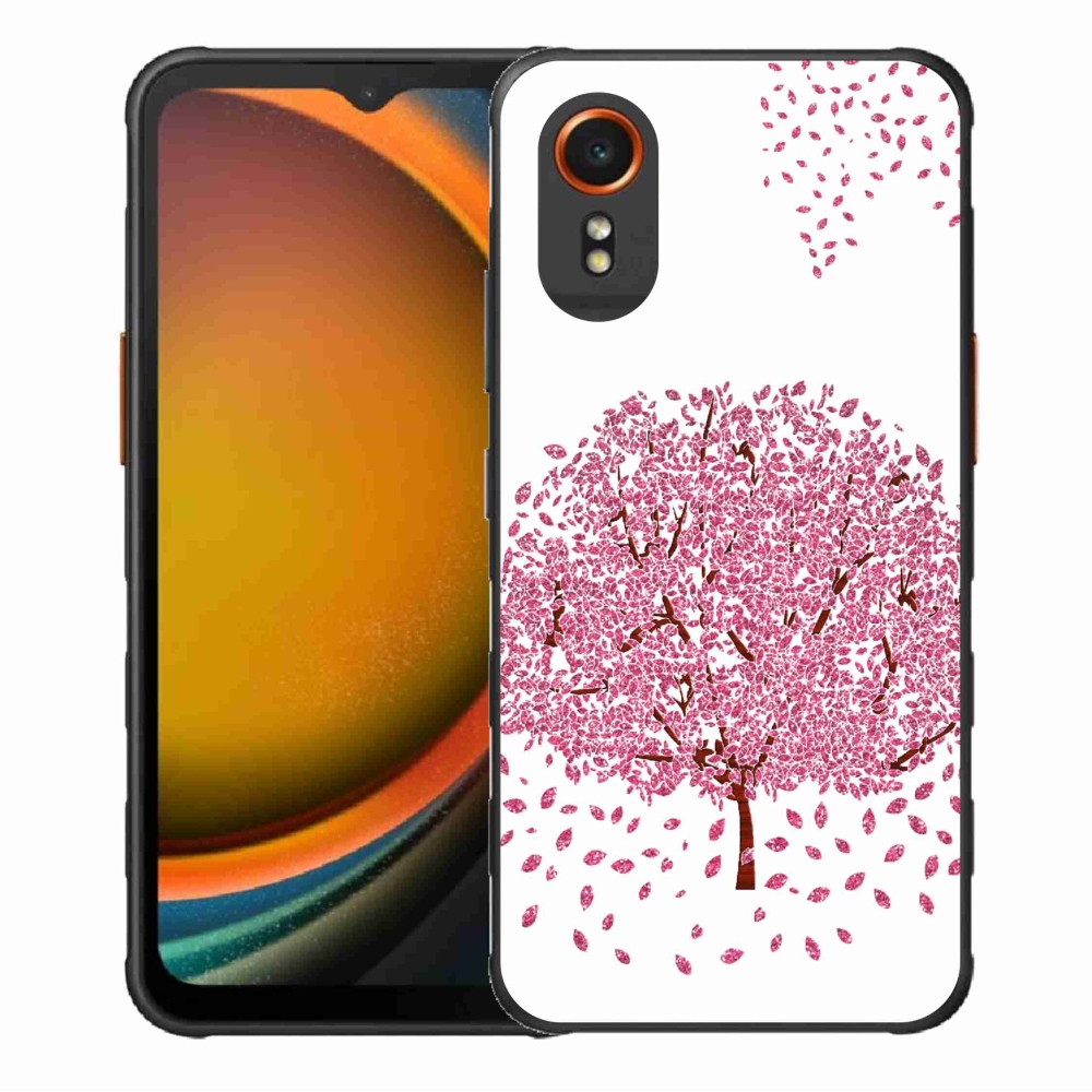 Gelový kryt mmCase na Samsung Galaxy Xcover 7 - kreslený strom s listy