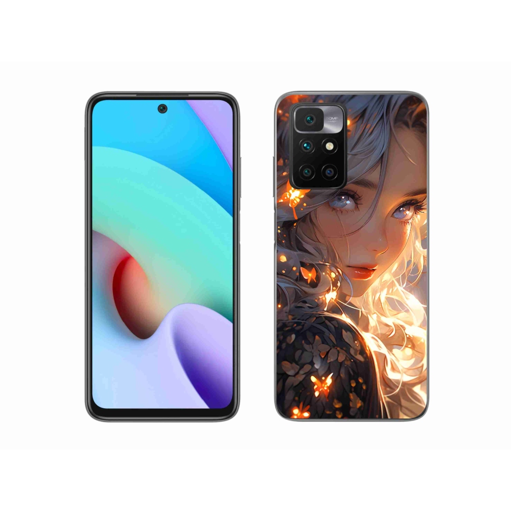Gelový kryt mmCase na Xiaomi Redmi 10/Redmi 10 (2022) - dívka a motýli