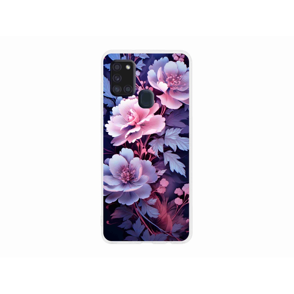 Gelový kryt mmCase na Samsung Galaxy A21s - květiny 11
