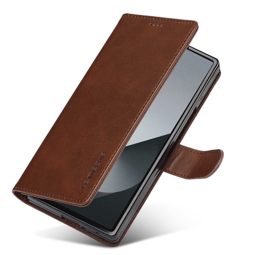IMEEKE knížkové pouzdro na Samsung Galaxy Z Fold7 5G - hnědé