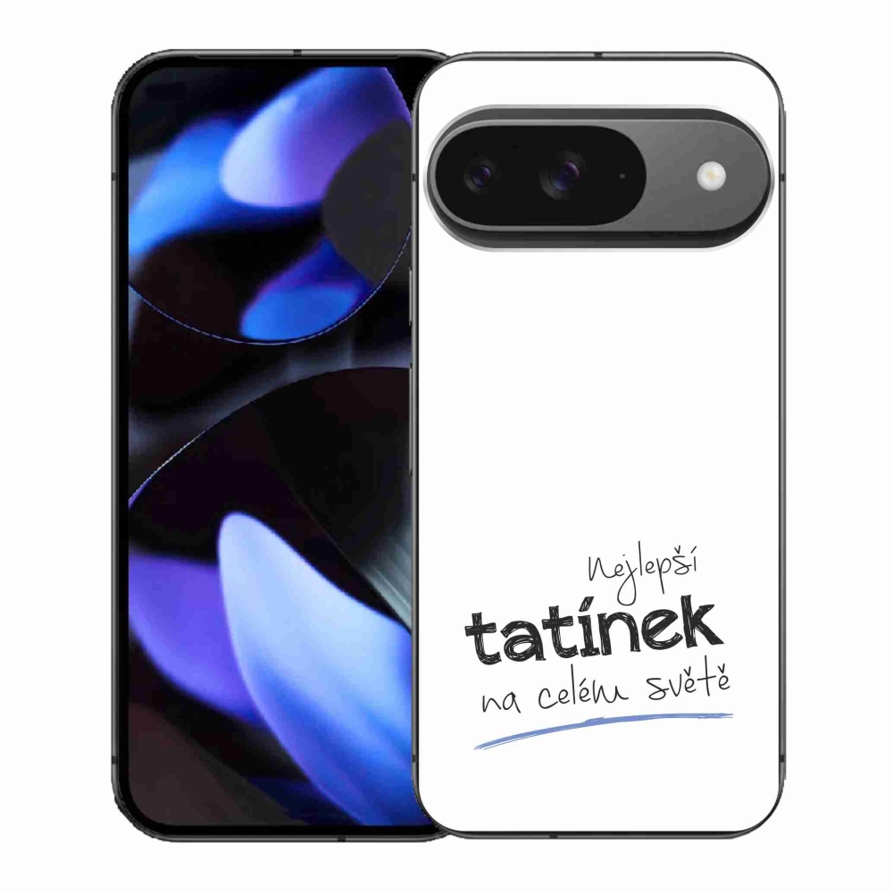 Gelový kryt mmCase na Google Pixel 9/9 Pro - nejlepší tatínek 4 bílé pozadí
