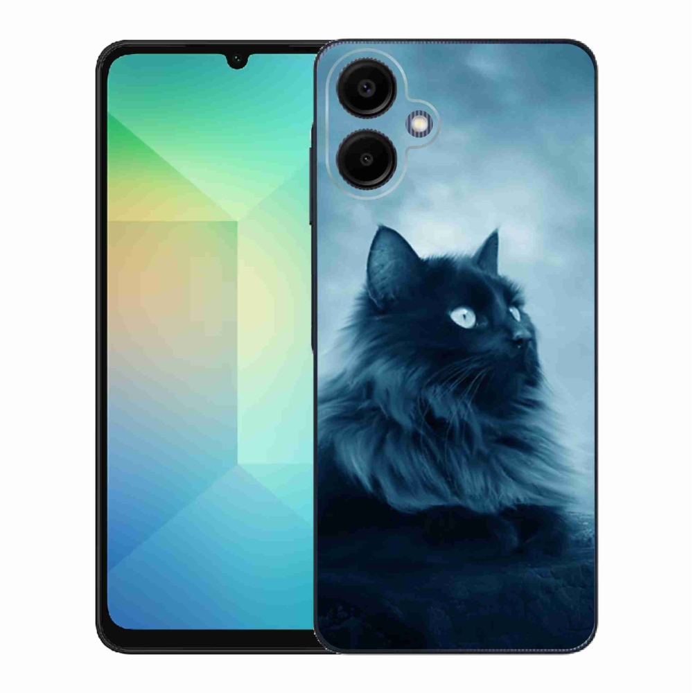 Gelový kryt mmCase na Samsung Galaxy A06 4G - černá kočka 1