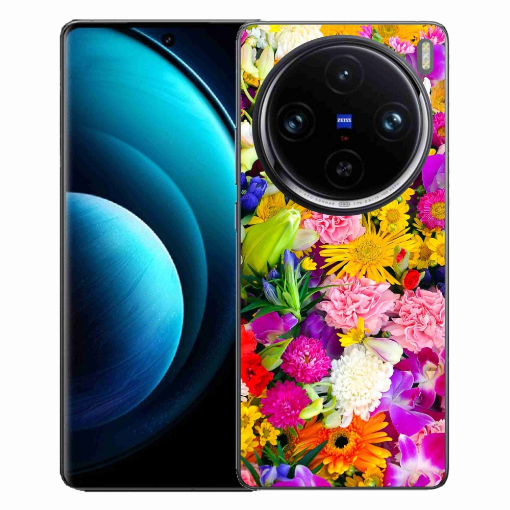 Gelový kryt mmCase na Vivo X100 Pro 5G - květiny 12