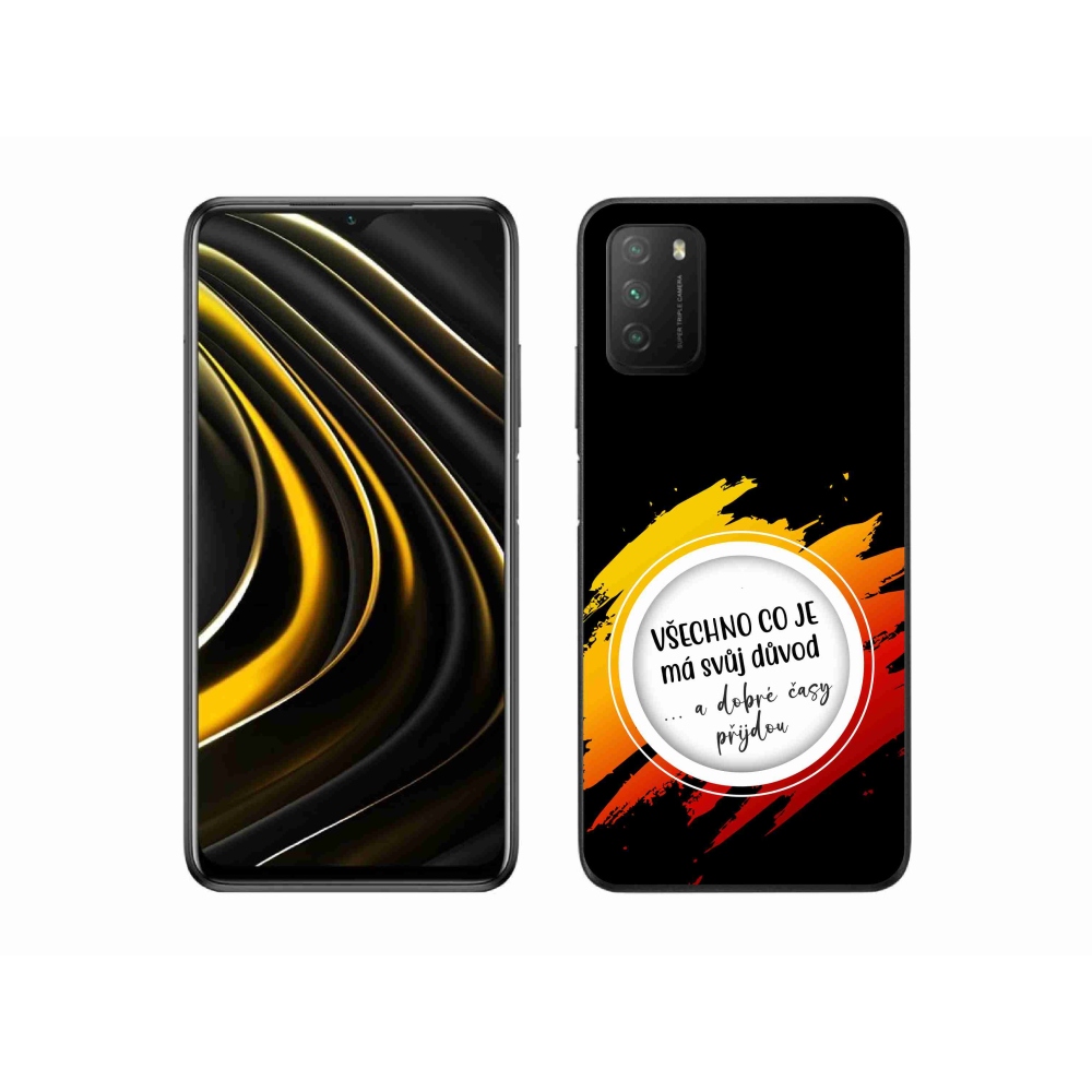 Gelový kryt mmCase na Xiaomi Poco M3 - citát 3 černé pozadí