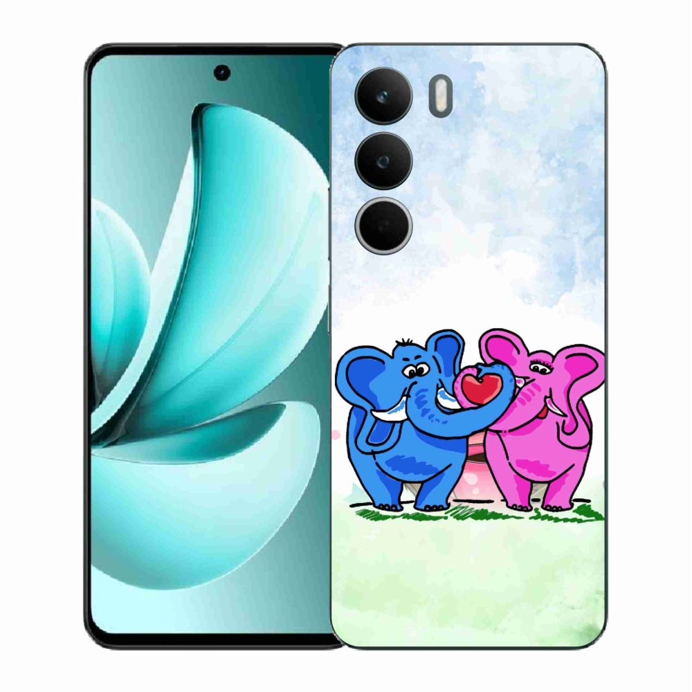 Gelový kryt mmCase na Realme C71 - zamilovaní sloni