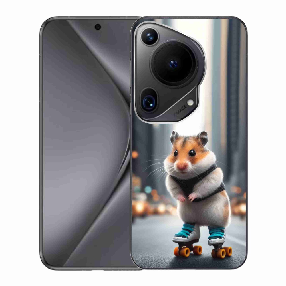 Gelový kryt mmCase na Huawei Pura 70 Ultra - křeček na bruslích