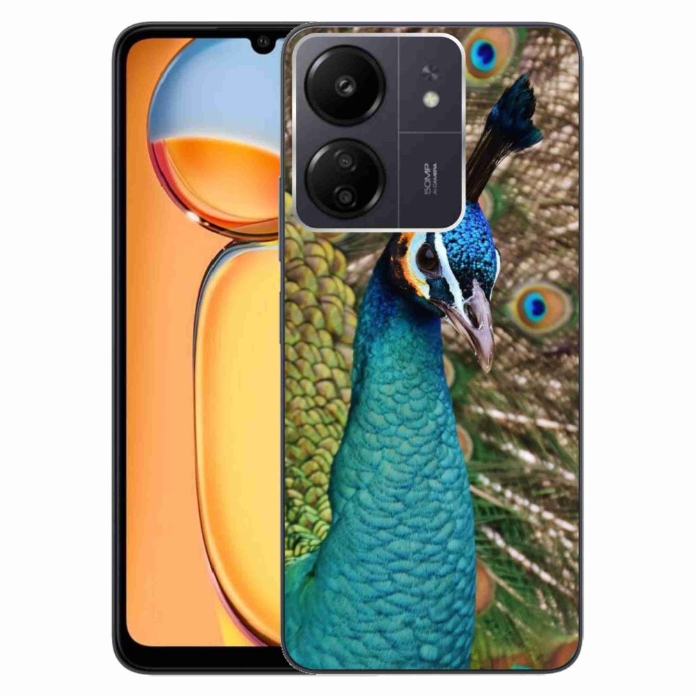 Gelový kryt mmCase na Xiaomi Poco C65/Redmi 13C - páv