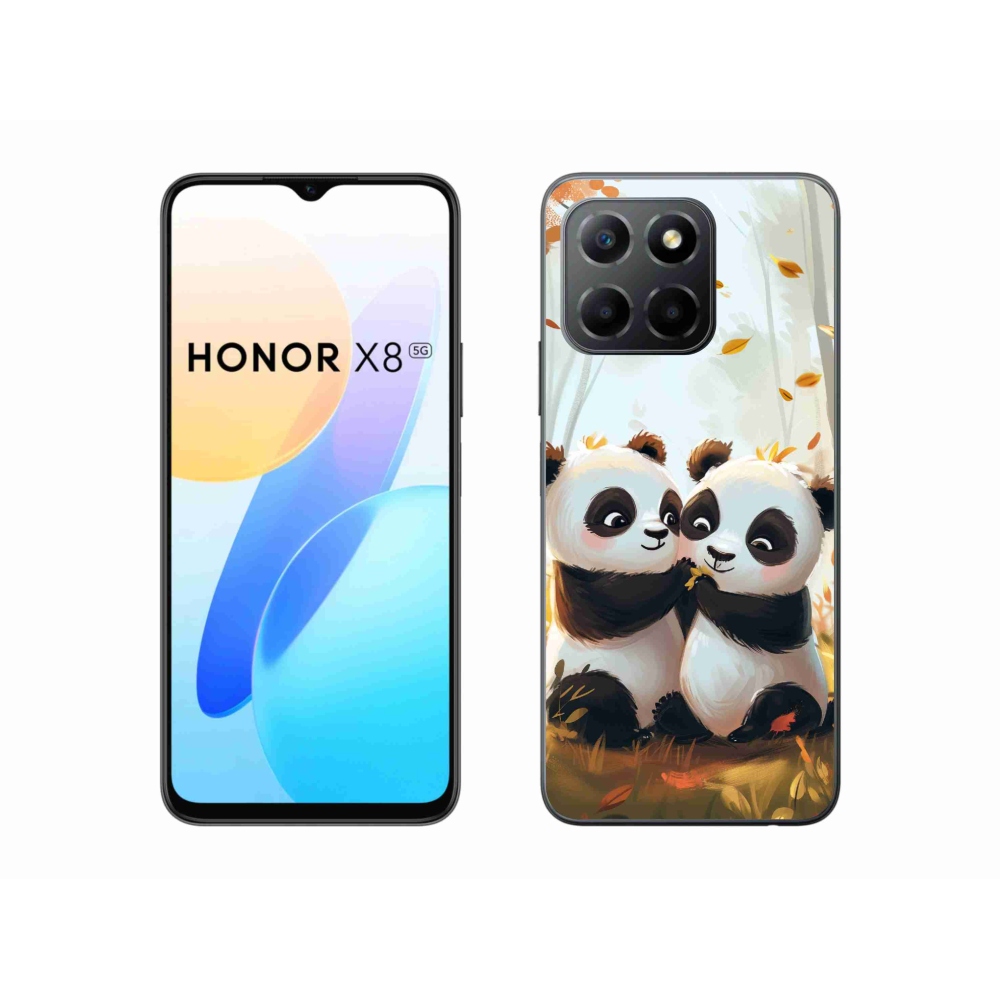 Gelový kryt mmCase na Honor X8 5G - pandy