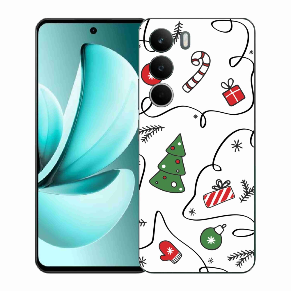 Gelový kryt mmCase na Realme C71 - vánoční motivy