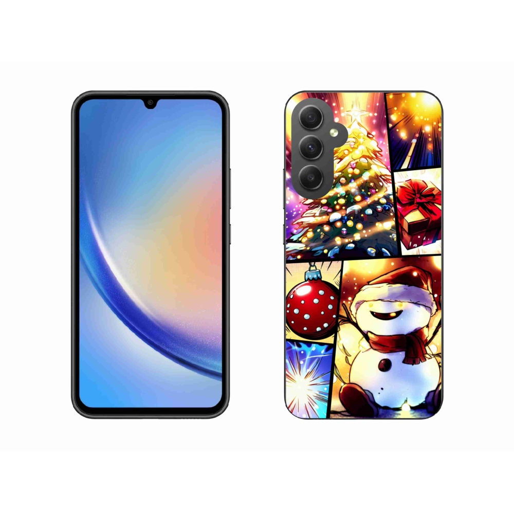Gelový kryt mmCase na Samsung Galaxy A34 5G - vánoční motivy 1