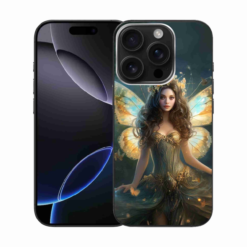 Gelový kryt mmCase na iPhone 16 Pro - motýlí žena
