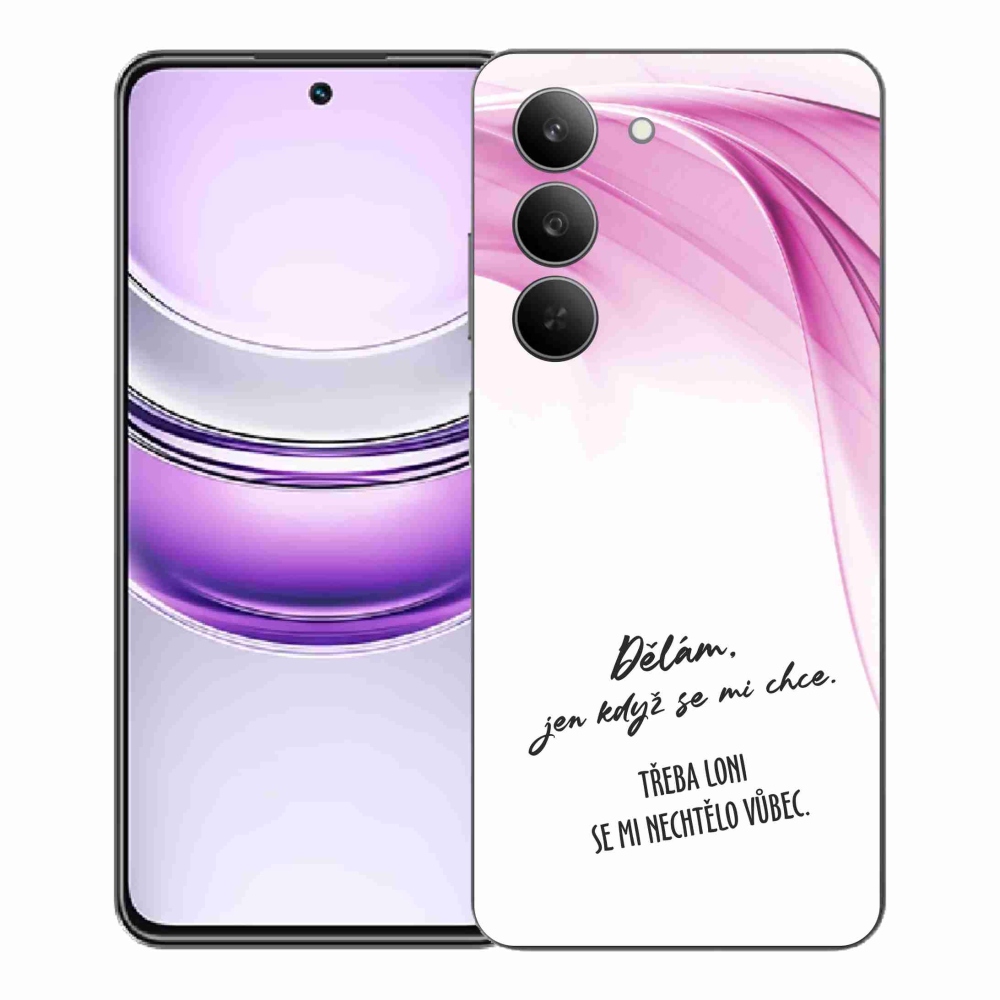Gelový kryt mmCase na Realme 14x 5G - vtipný text 12 bílé pozadí