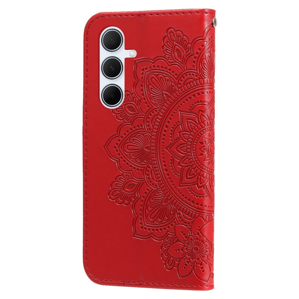 Mandala knížkové pouzdro na Samsung Galaxy A36 5G/A56 5G - červené