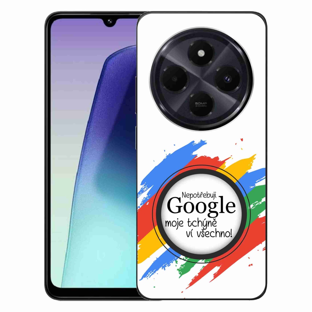 Gelový kryt mmCase na Xiaomi Redmi 14C/Poco C75 - tchýně ví všechno bílé pozadí