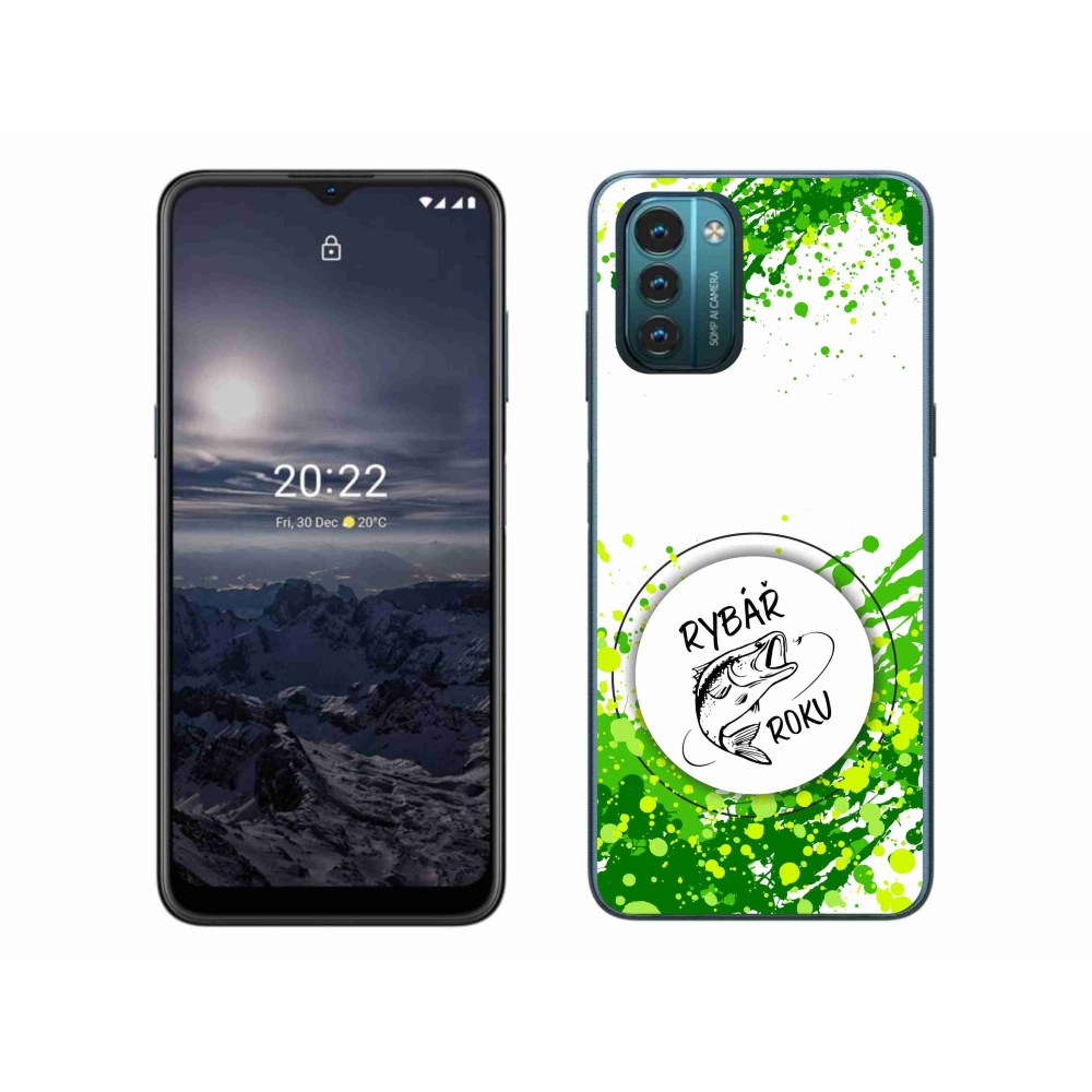 Gelový kryt mmCase na Nokia G11/G21 - rybář roku bílé pozadí