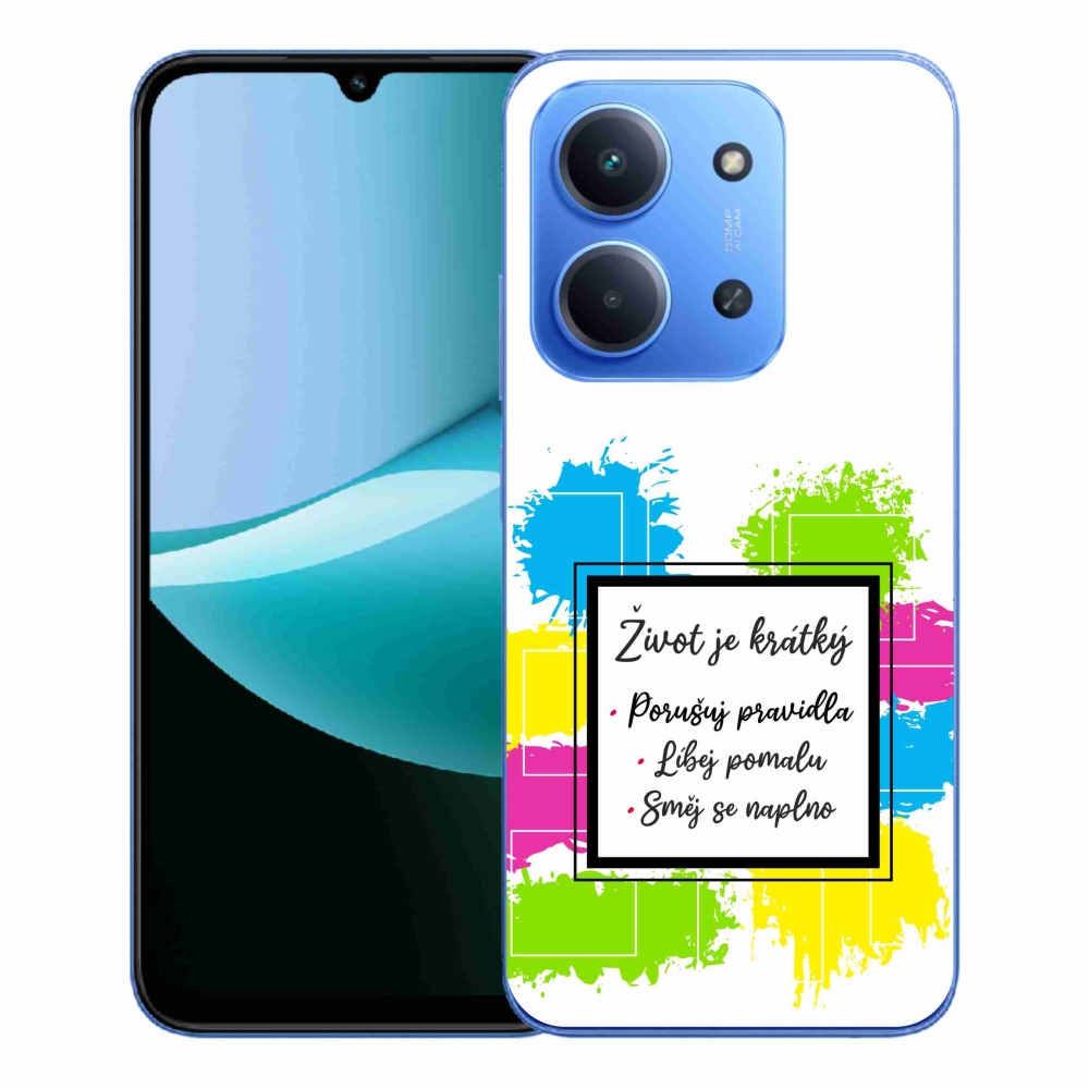 Gelový kryt mmCase na Xiaomi Redmi 15C 4G/5G (173mm) - citát 5 bílé pozadí