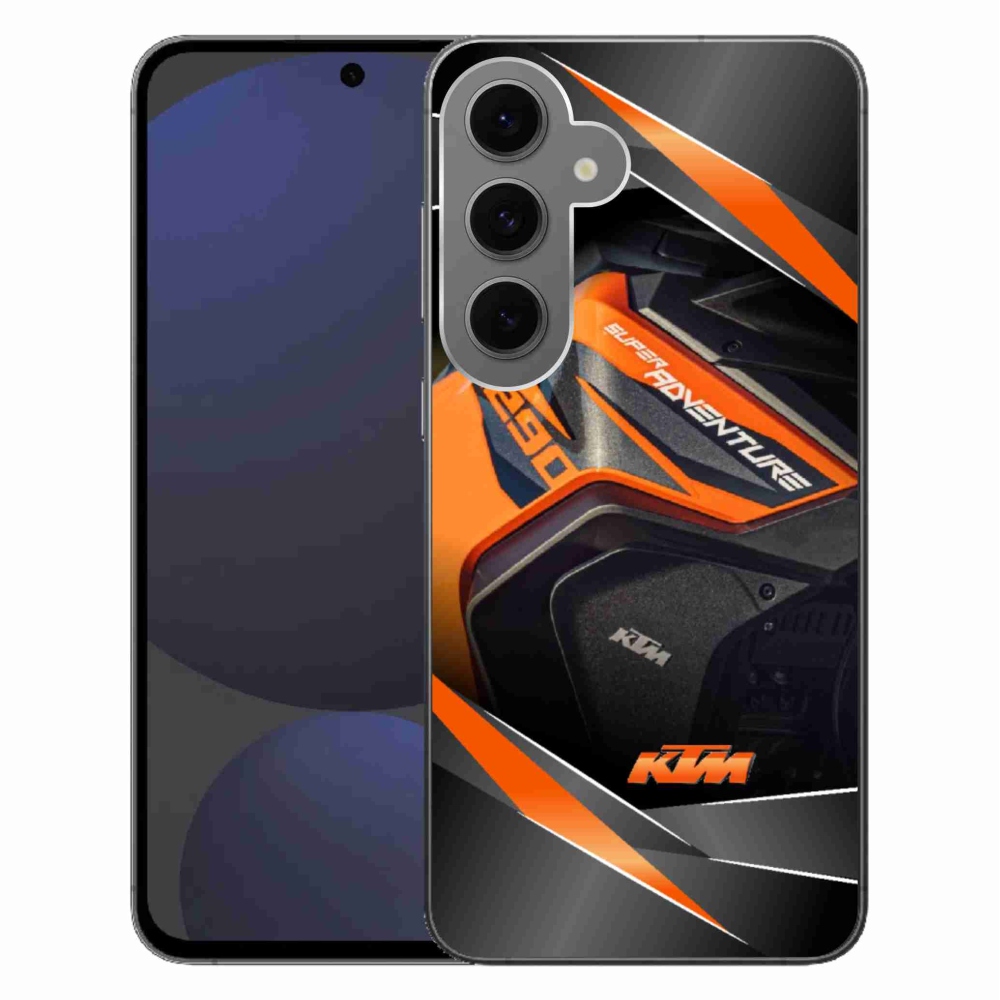 Gelový kryt mmCase na Samsung Galaxy S24 FE - motorka ktm