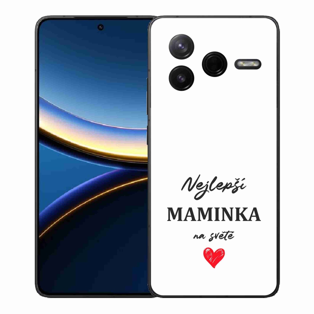 Gelový kryt mmCase na Xiaomi Poco F7 Pro - nejlepší maminka 1 bílé pozadí