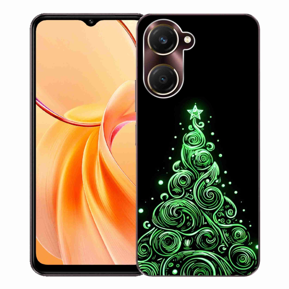 Gelový kryt mmCase na Vivo Y28s 5G - neonový vánoční stromek 3