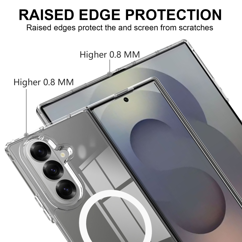Acryle gelový obal s pevnými zády a MagSafe na Samsung Galaxy Z Fold7 5G - průhledný