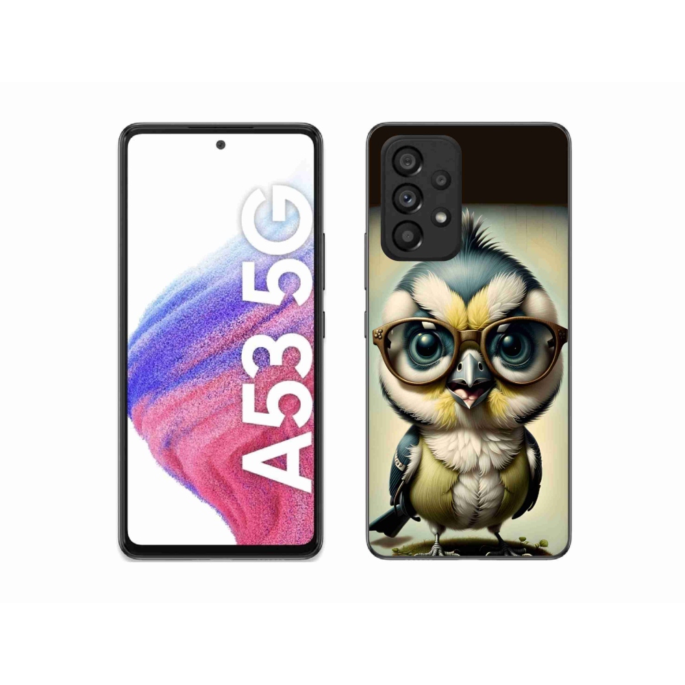 Gelový kryt mmCase na Samsung Galaxy A53 5G - mládě s brýlemi
