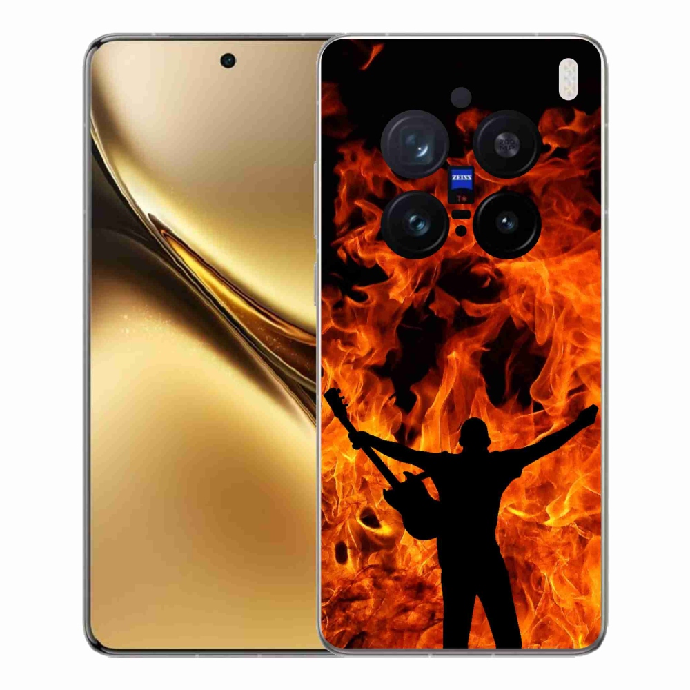 Gelový kryt mmCase na Vivo X200 Pro 5G - muzikant a oheň