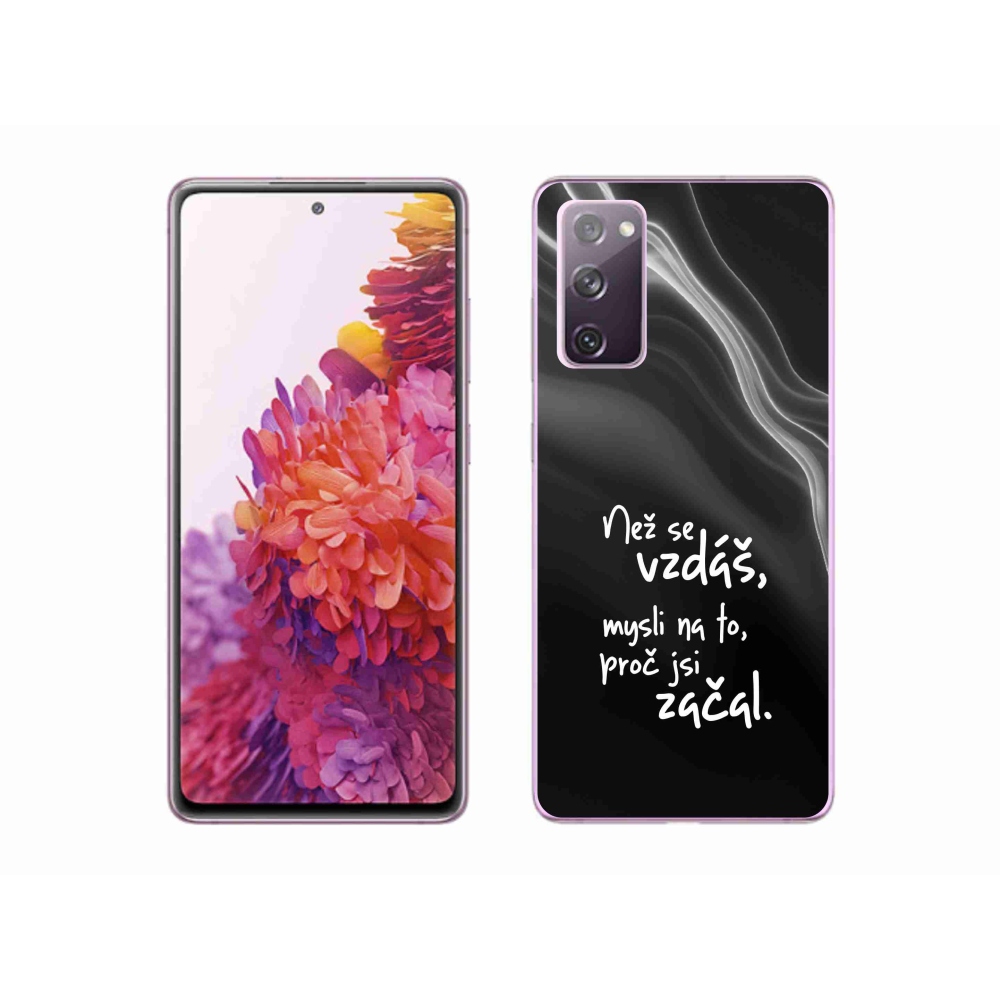 Gelový kryt mmCase na Samsung Galaxy S20 FE - citát 2 černé pozadí