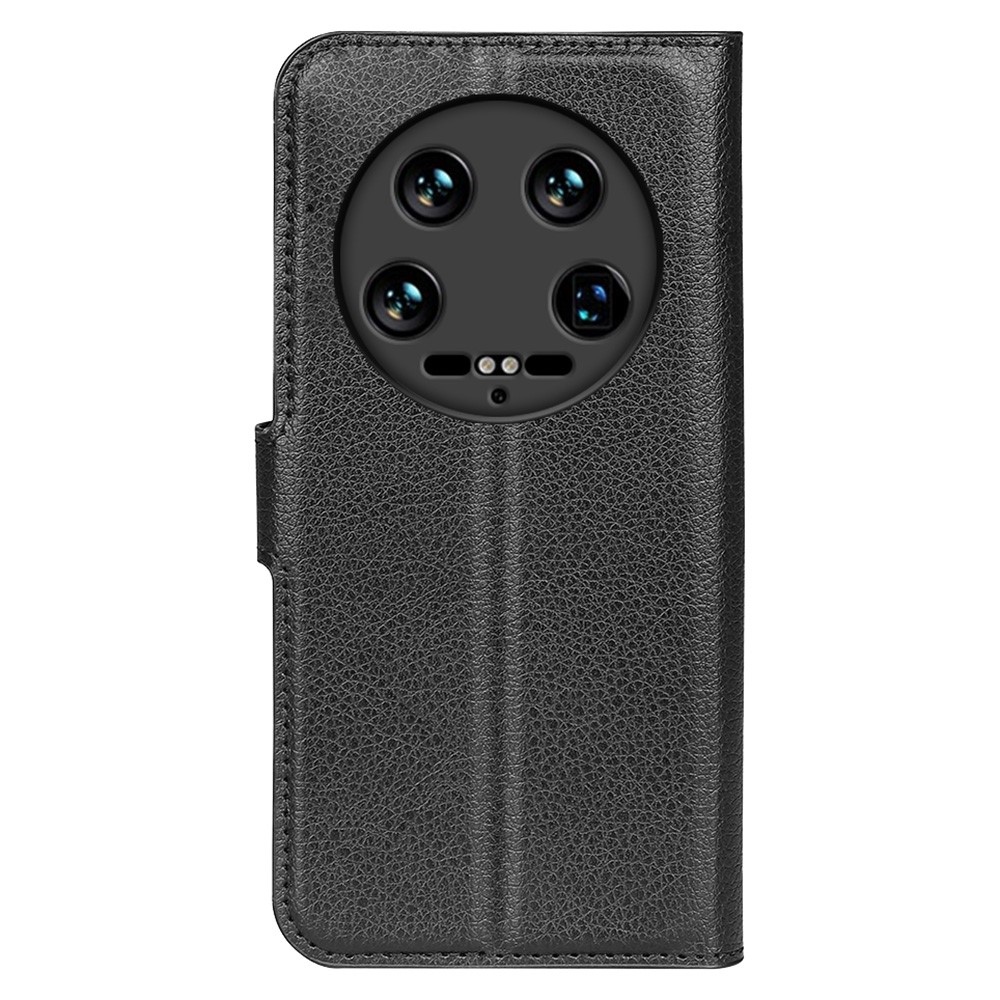 Litchi knížkové pouzdro na Xiaomi 14 Ultra - černé