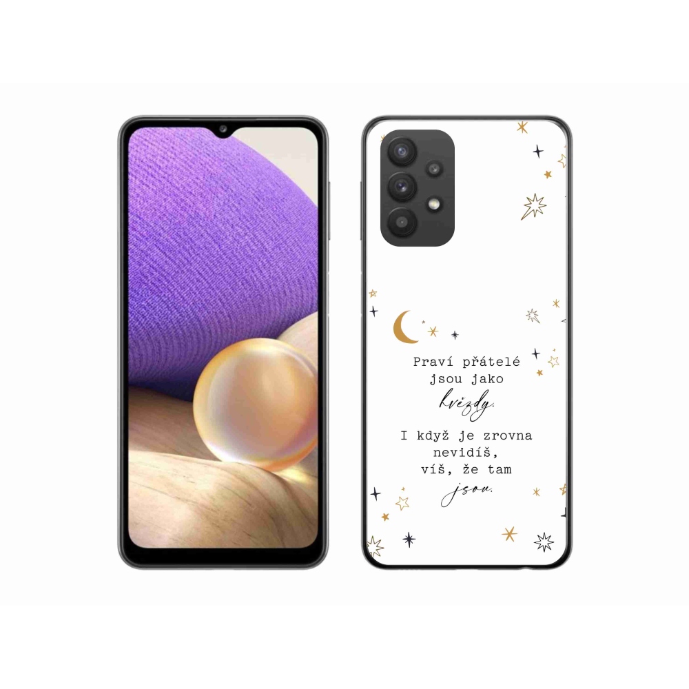 Gelový kryt mmCase na Samsung Galaxy A32 5G - citát 6 bílé pozadí