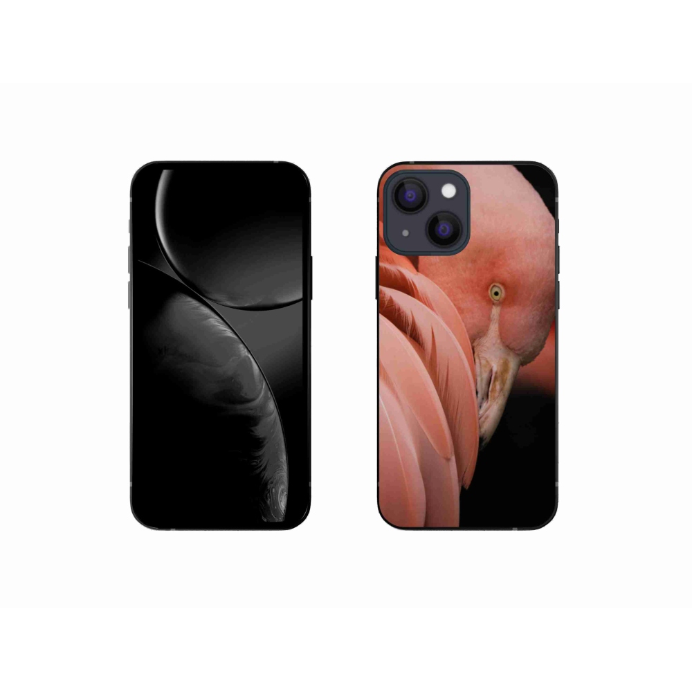 Gelový kryt mmCase na iPhone 13 mini 5.4 - plameňák 3