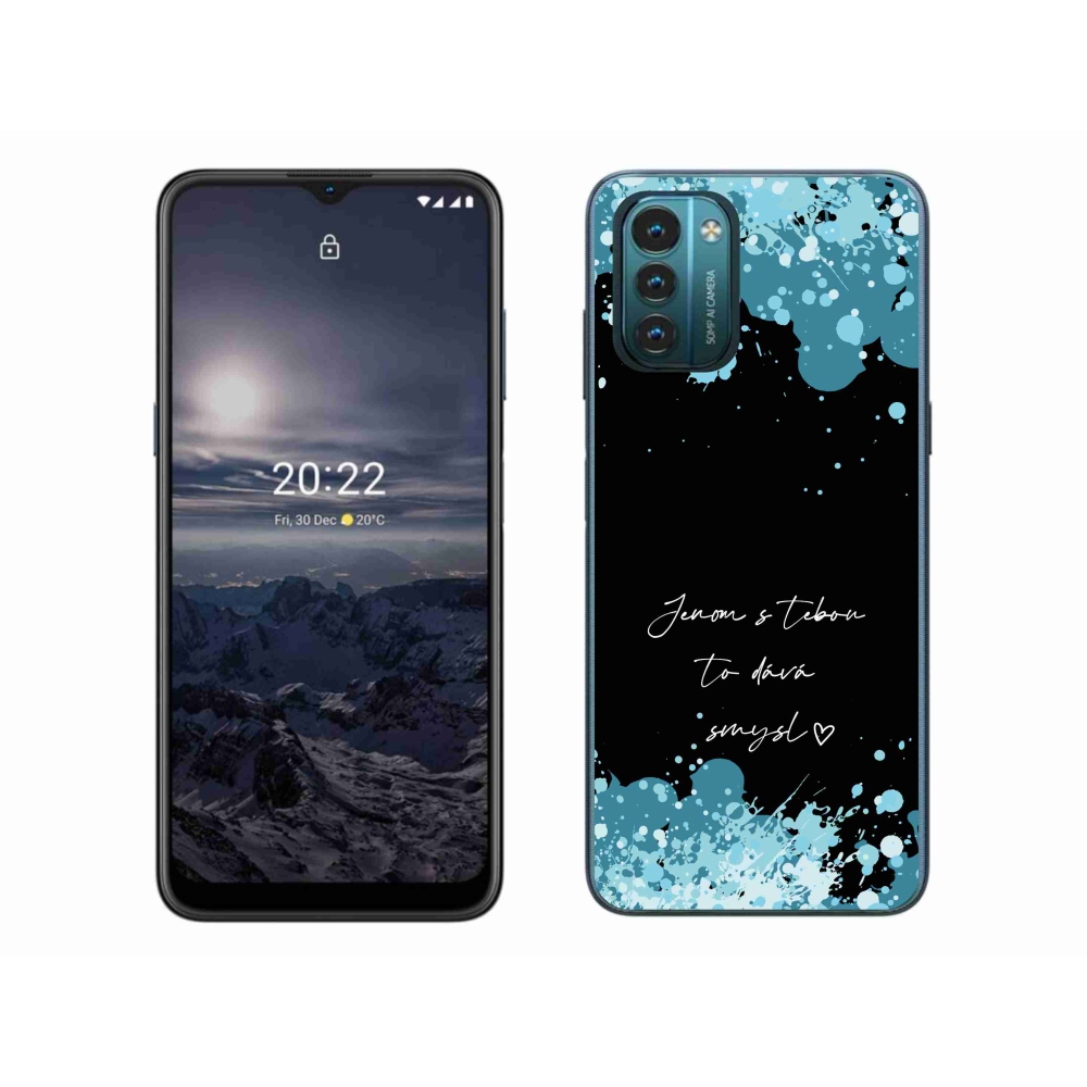 Gelový kryt mmCase na Nokia G11/G21 - zamilovaný text černé pozadí