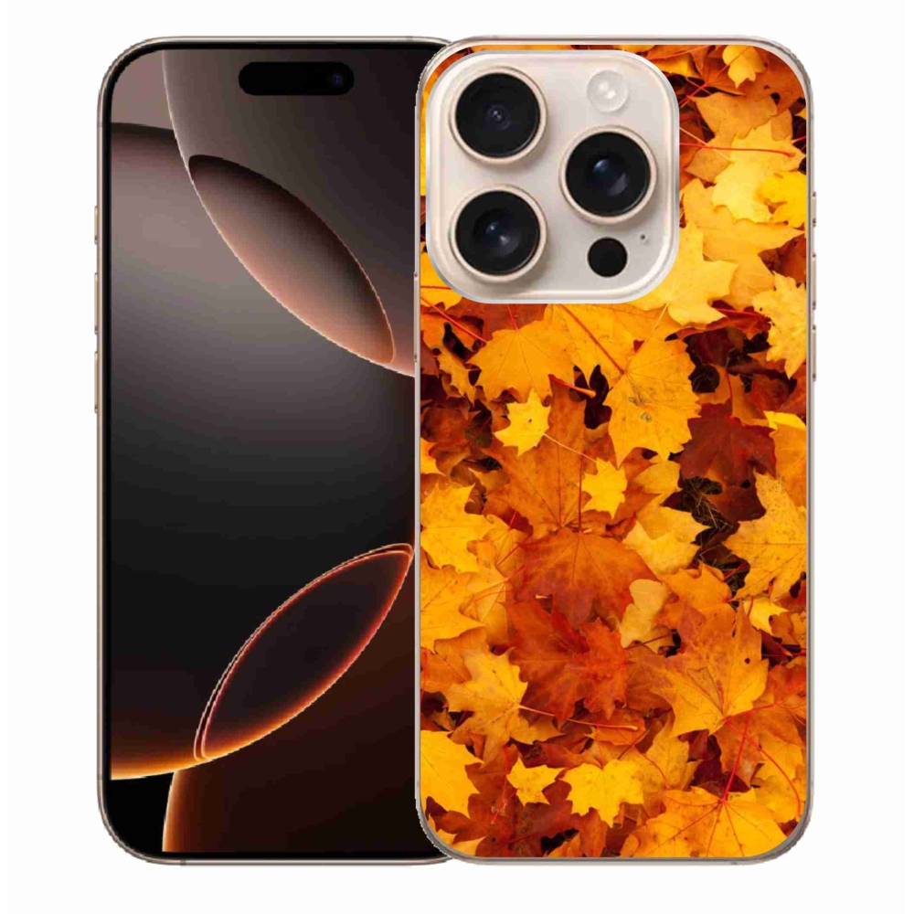 Gelový kryt mmCase na iPhone 16 Pro Max - javorové listy