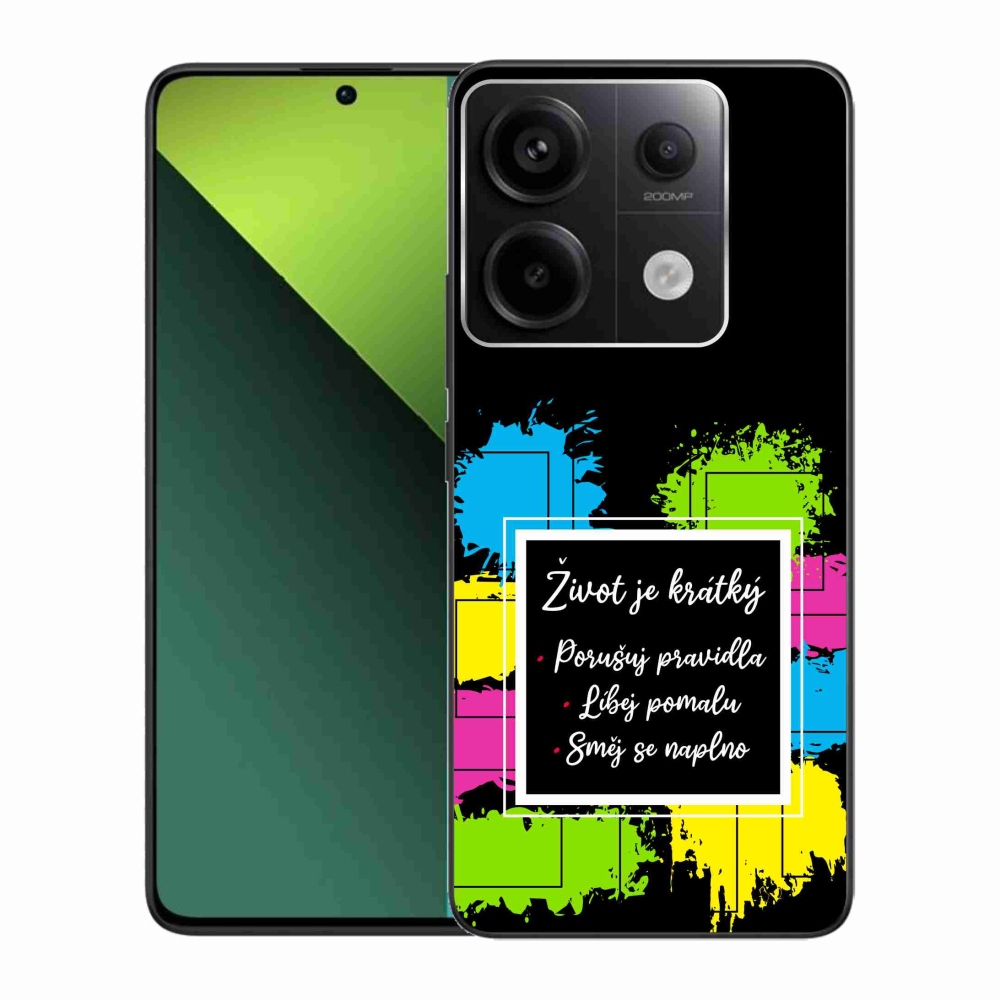 Gelový kryt mmCase na Xiaomi Redmi Note 13 Pro 5G/Poco X6 5G - citát 5 černé pozadí