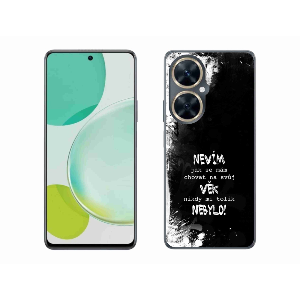 Gelový kryt mmCase na Huawei Nova 11i - vtipný text 14 černé pozadí