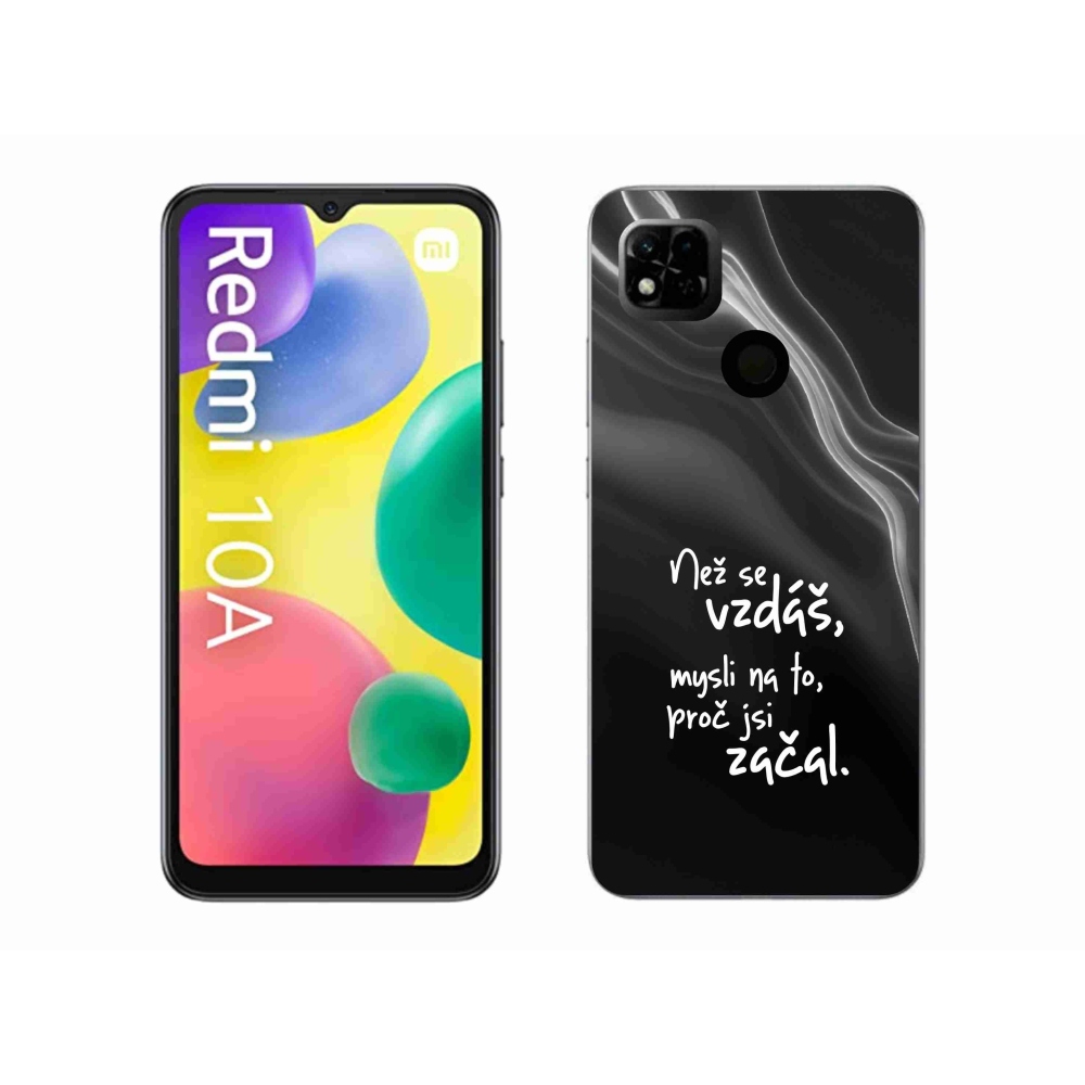 Gelový kryt mmCase na Xiaomi Redmi 10A - citát 2 černé pozadí